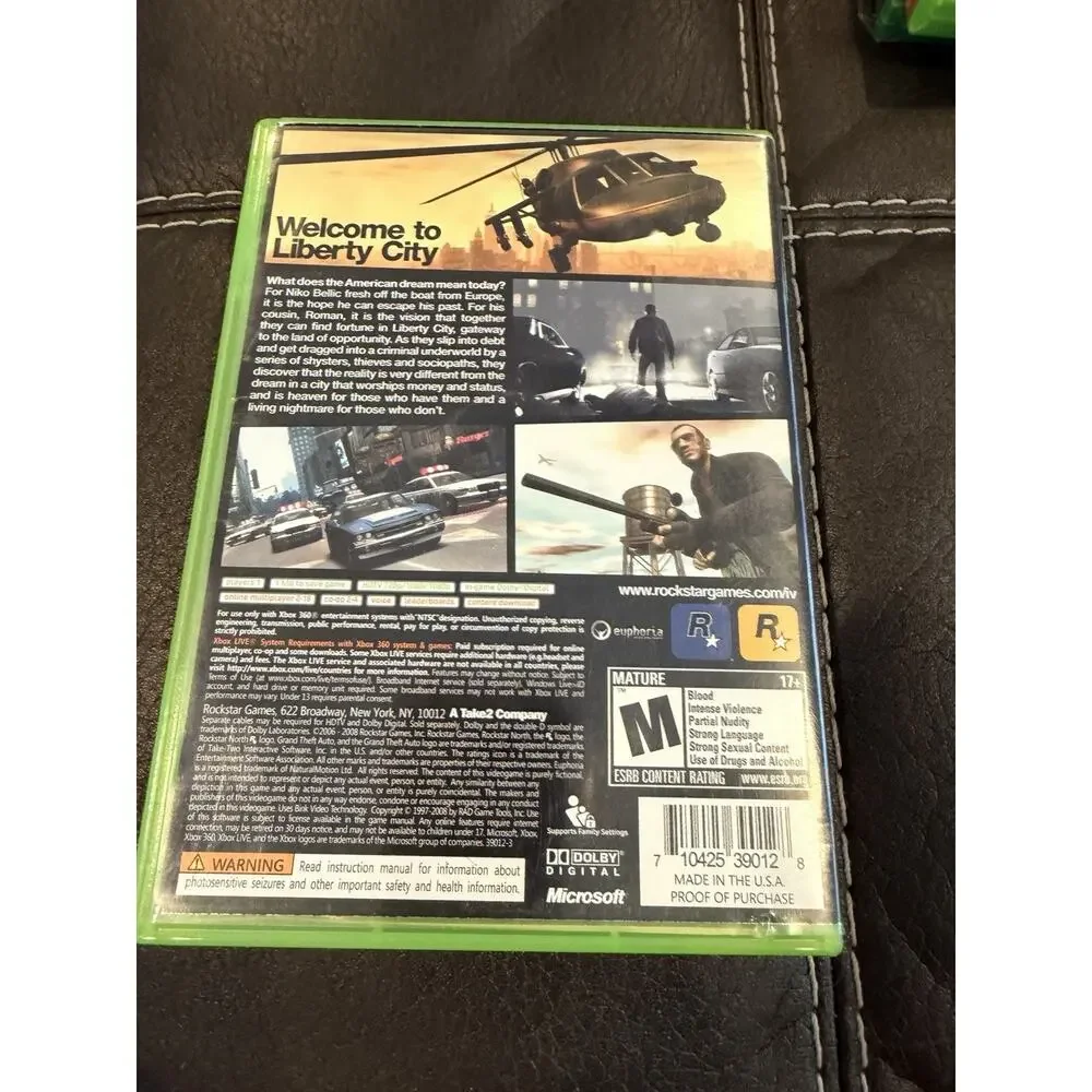 2008 XBOX 360 GRAND THEFT AUTO IV COMPLETE IN BOX With Map And Guidebook